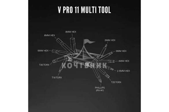 Мультитул LEZYNE V PRO 11 Черный Y14