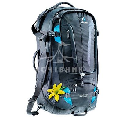 Рюкзак DEUTER Traveller 60+10 SL колір 7321 black-turquoise