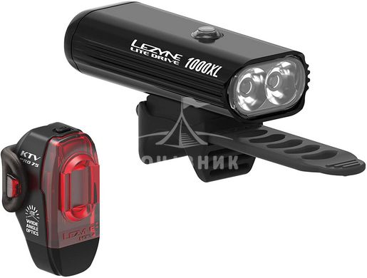 Комплект світла Lezyne LITE DRIVE 1000XL / KTV PRO PAIR - Чорний