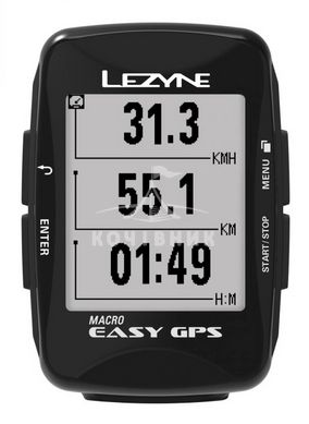 GPS комп'ютер LEZYNE MACRO EASY GPS Чорний Y13