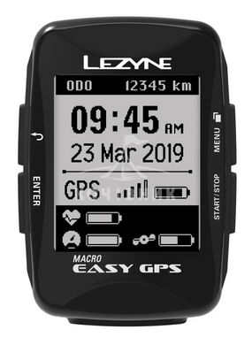 GPS комп'ютер LEZYNE MACRO EASY GPS Чорний Y13