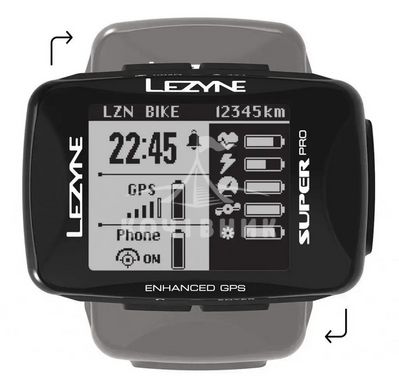 GPS компьютер LEZYNE SUPER PRO GPS HR/ProSC LOADED Чёрный Y14