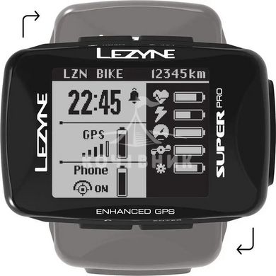 GPS компьютер LEZYNE SUPER PRO GPS Чёрный Y13