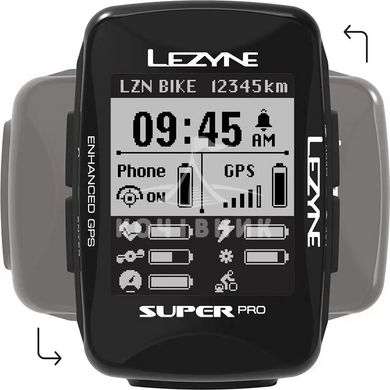 GPS компьютер LEZYNE SUPER PRO GPS Чёрный Y13