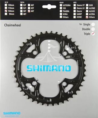 Зірка шатунів Shimano FC-M448/442, 44зуб, чорний, 9-швидк
